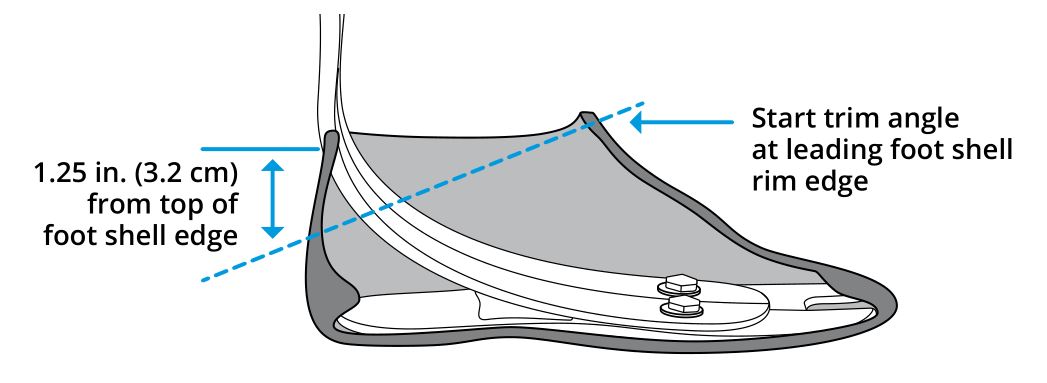 Fillauer M074 Pediatric Formula Foot - Always use the shell with an internal Spectra sock