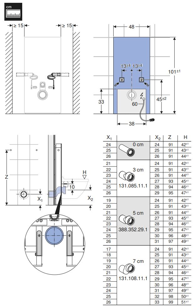 GEBERIT 131203SI5 Monolith Standing WC Module Instruction Manual - How to use