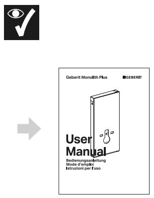 GEBERIT 131203SI5 Monolith Standing WC Module Instruction Manual - How to use