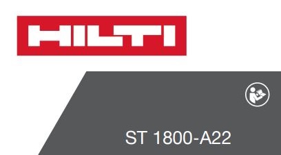 HILTI ST 1800-A22 Cordless Screwdriver Instruction Manual