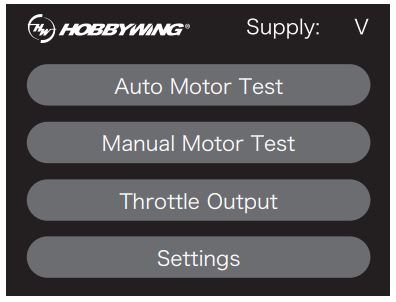 HOBBYWING 20221019 Tunalyzer - Menu Function