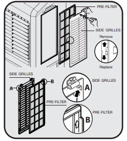 Hatari AC Turbo1 Air Cooler - Pre-filter (SIDE)