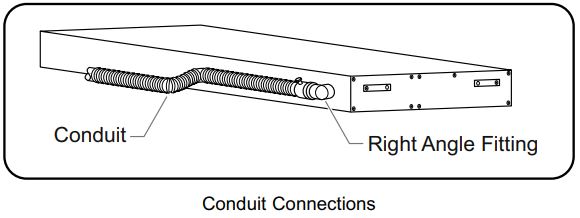 Hatco GRAH-48D3-120 Glo-Ray Infrared Strip Heaters Instruction Manual - Conduit Connections