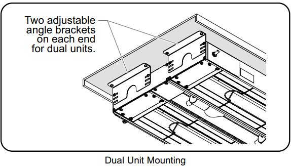 Hatco GRAH-48D3-120 Glo-Ray Infrared Strip Heaters Instruction Manual - Dual Unit mounting