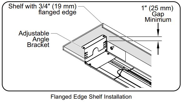 Hatco GRAH-48D3-120 Glo-Ray Infrared Strip Heaters Instruction Manual - Flanged Edge Shelf Installation