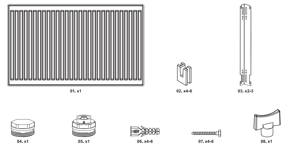 Home Heater Steel Panel Radiator User Guide - Parts