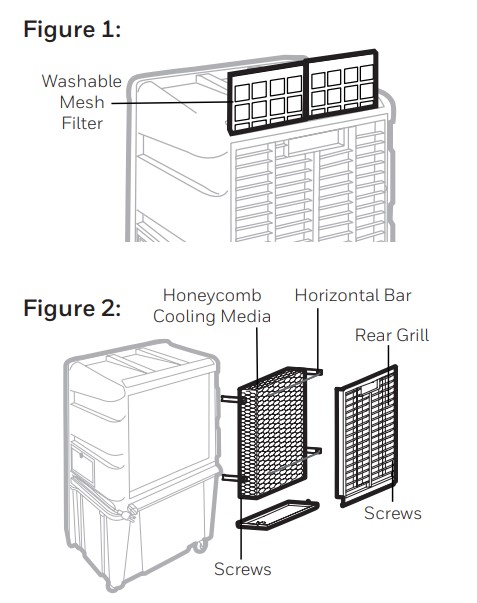 Honeywell CO70PE Portable Evaporative Air Cooler - Washable Mesh Filter and Honeycomb Cooling