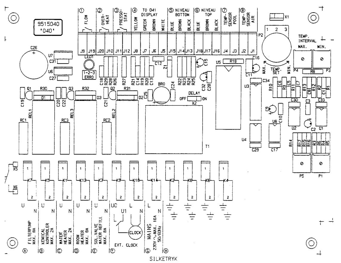 IMage 34-015040 Pool Control Instruction Manual - Printed circuit board