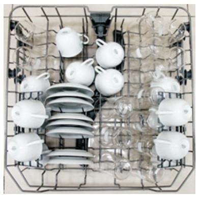 Inalto IDW604W 60cm Freestanding Dishwasher - Loading the upper basket rack