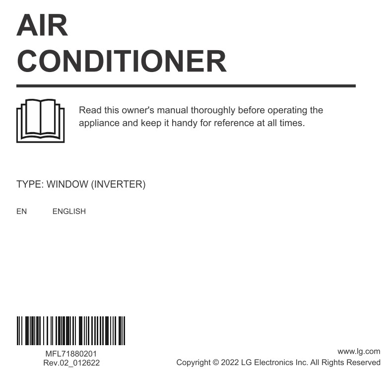 LG MFL71880201 AIR CONDITIONER - HOME page