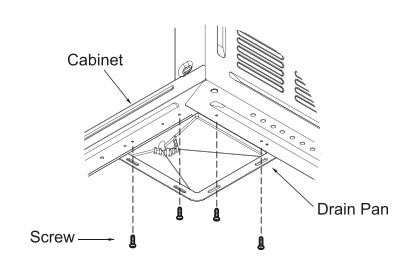 LG MFL71880201 AIR CONDITIONER - drain hose to the outlet located