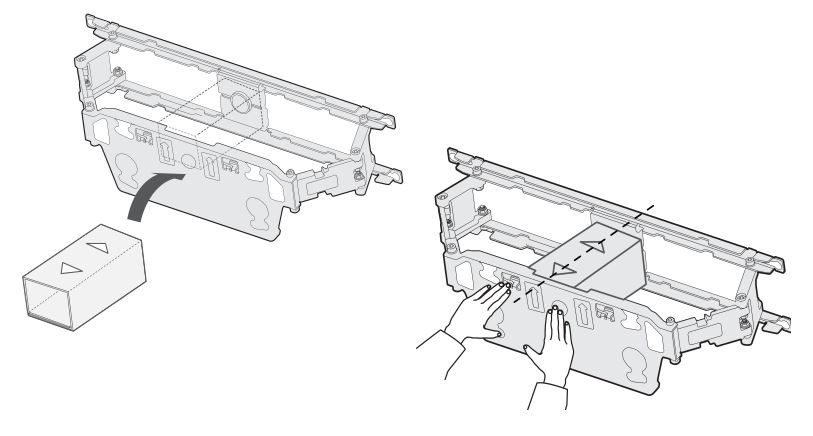 LG WB22EGB Wall Mount Support - After inserting the anti-push paper box