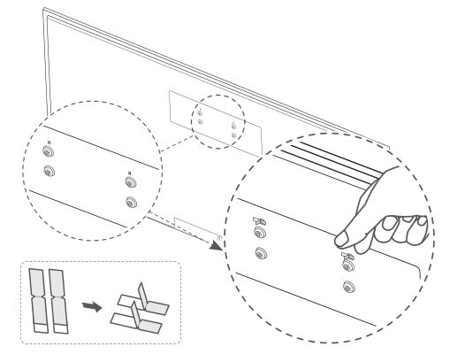 LG WB22EGB Wall Mount Support - Attach the red installation guide label