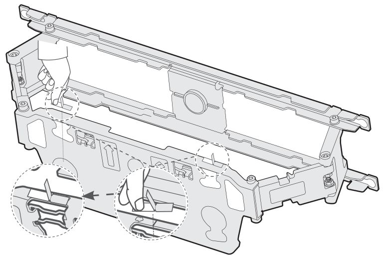 LG WB22EGB Wall Mount Support - Attach them along the guideline shown on the top