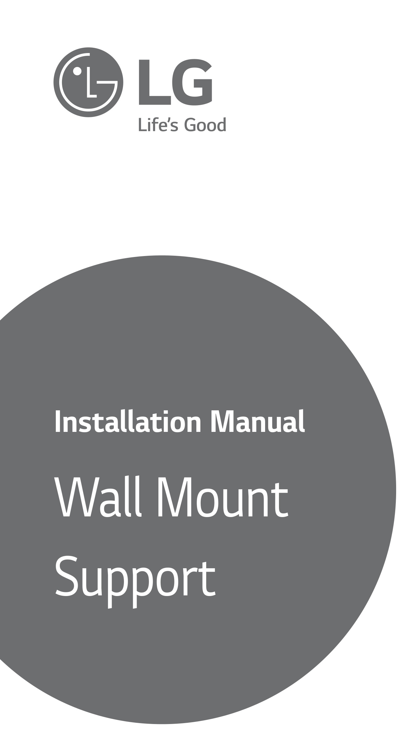 LG WB22EGB Wall Mount Support Installation Guide