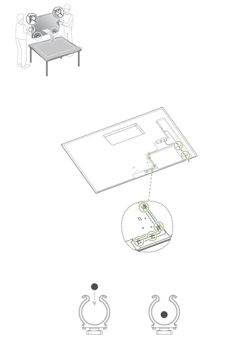 LG WB22EGB Wall Mount Support - The number of fixed holders may vary depending on the model