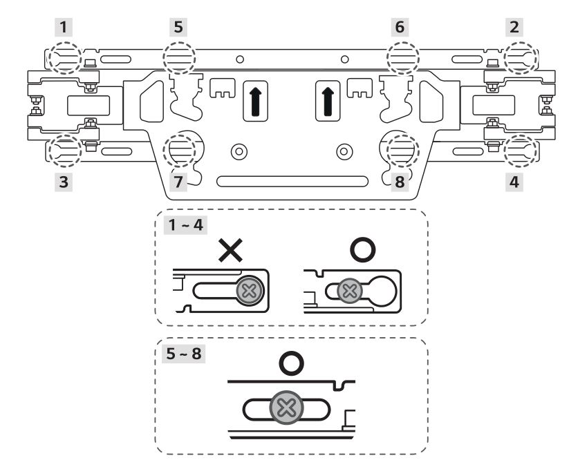 LG WB22EGB Wall Mount Support - Without using the wall mounting anchor,