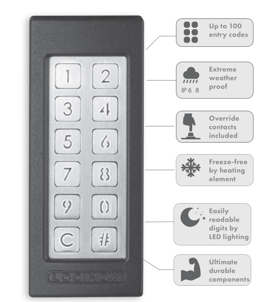 LOCINOX SlimStone-2 keypad - SlimStone-2