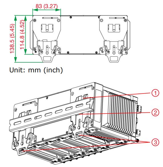 MOXA MDS-G4000-4XGS Layer 2 Managed Switches Installation Guide - DIN-rail Dimension and Instructions