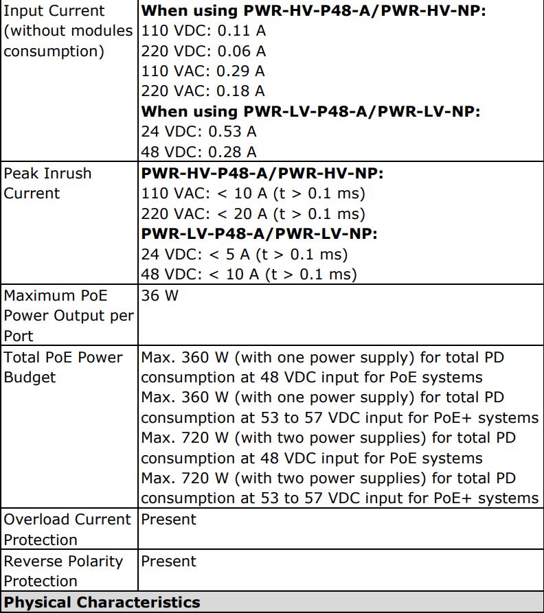 MOXA MDS-G4000-4XGS Layer 2 Managed Switches Installation Guide - Specifications