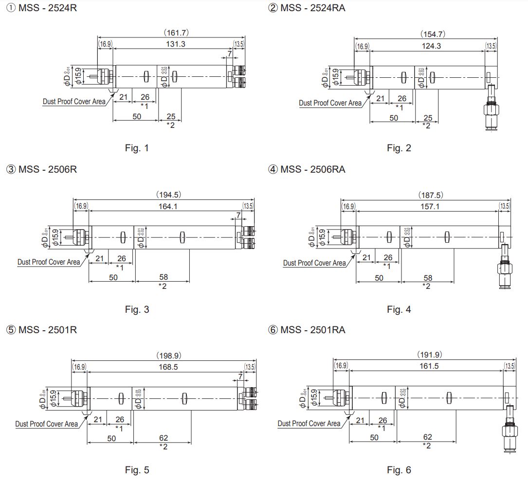 NAKANISHI MSS-25 Series Air Motor Spindle Owner's Manual - Outside View