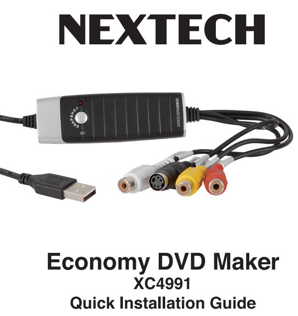 NEXTECH XC4991 Economy DVD Maker Installation Guide