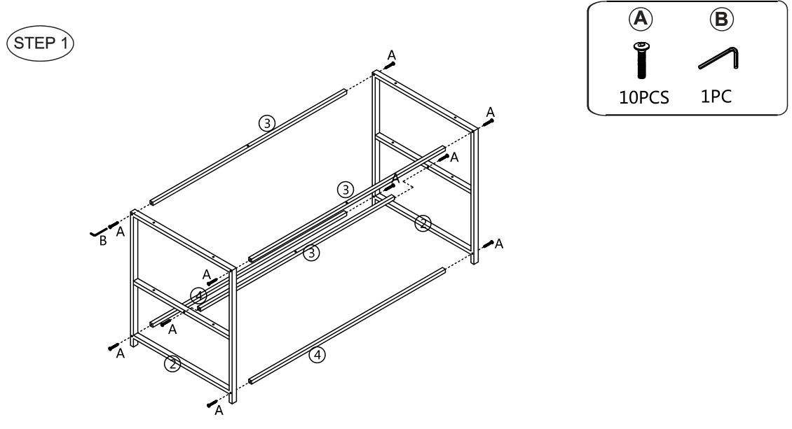 ROOM LIFE Atticus Entertainment Unit - Step 1