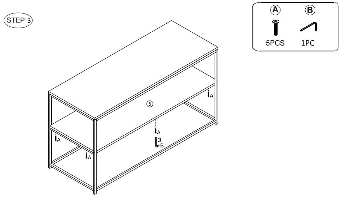 ROOM LIFE Atticus Entertainment Unit - Step 3