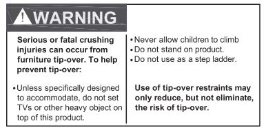 ROOM LIFE Atticus Entertainment Unit - warning