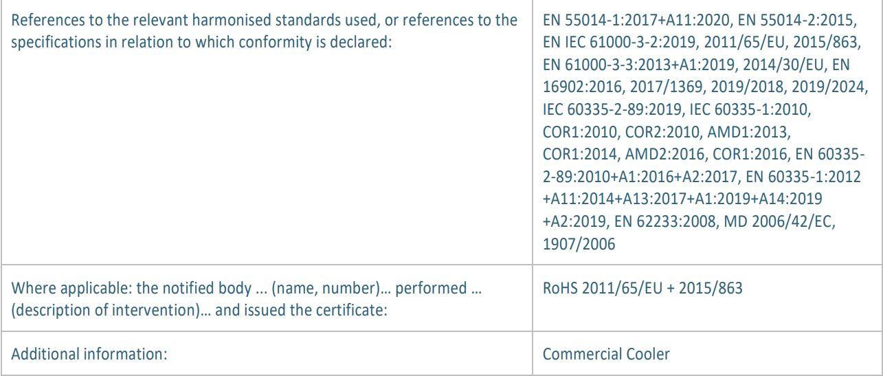 SCANCOOL SC 51 BE 1 Door Beverage Cooler User Manual - EU DECLARATION OF CONFORMITY