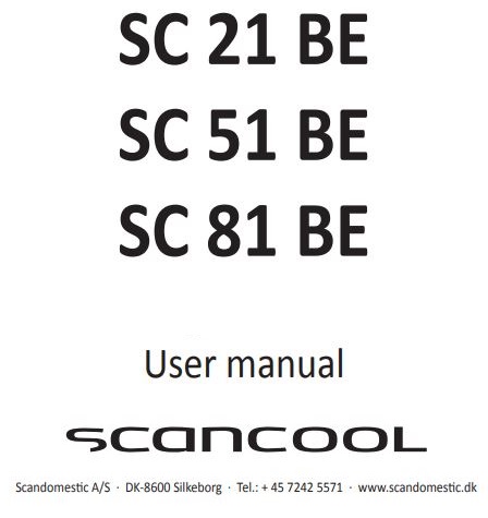 SCANCOOL SC 51 BE 1 Door Beverage Cooler User Manual