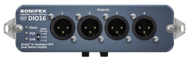 SONIFEX AVN-DIO16 Dante to 4 Analogue XLR Outputs - figure 1.5