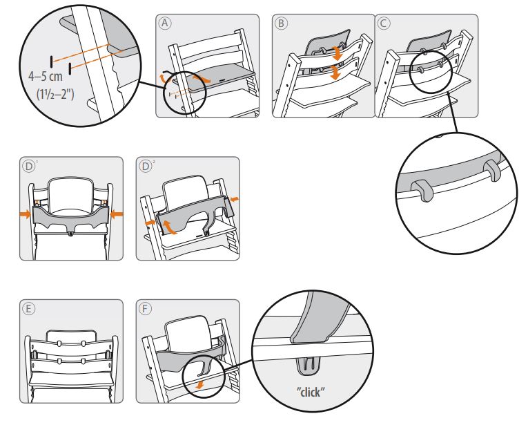 STOKKE Tripp Trapp Stoel User Guide - Tripp Trapp® Baby Set Assembly Instructions
