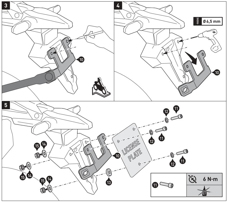 SW-MOTECH BC.SYS.01.889.20000 SysBag 30 Bag System Instruction Manual - Mounting 3,4,5