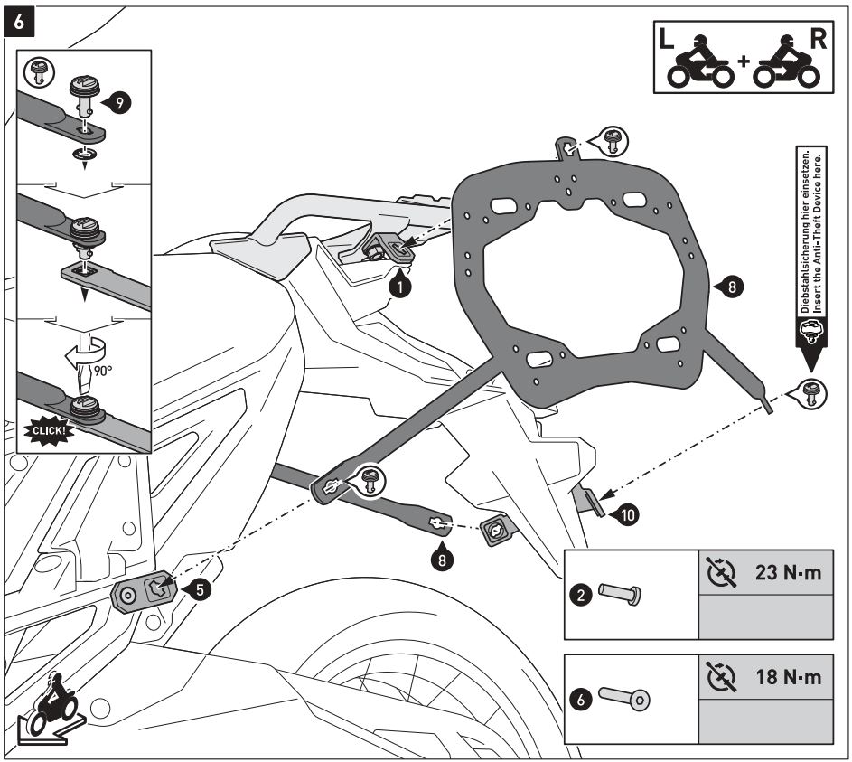 SW-MOTECH BC.SYS.01.889.20000 SysBag 30 Bag System Instruction Manual - Mounting