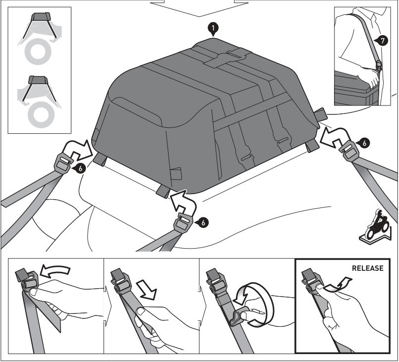 SW-MOTECH BC.SYS.08.518.20000B SysBag 30 Bag System Instruction Manual - Fastening