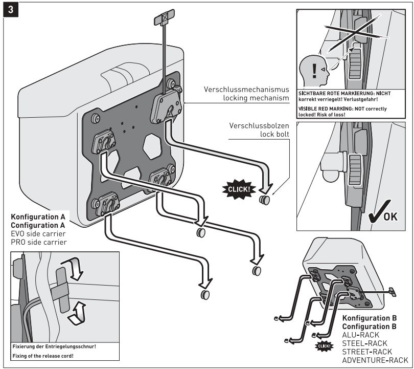 SW-MOTECH BC.SYS.08.518.20000B SysBag 30 Bag System Instruction Manual - Mounting
