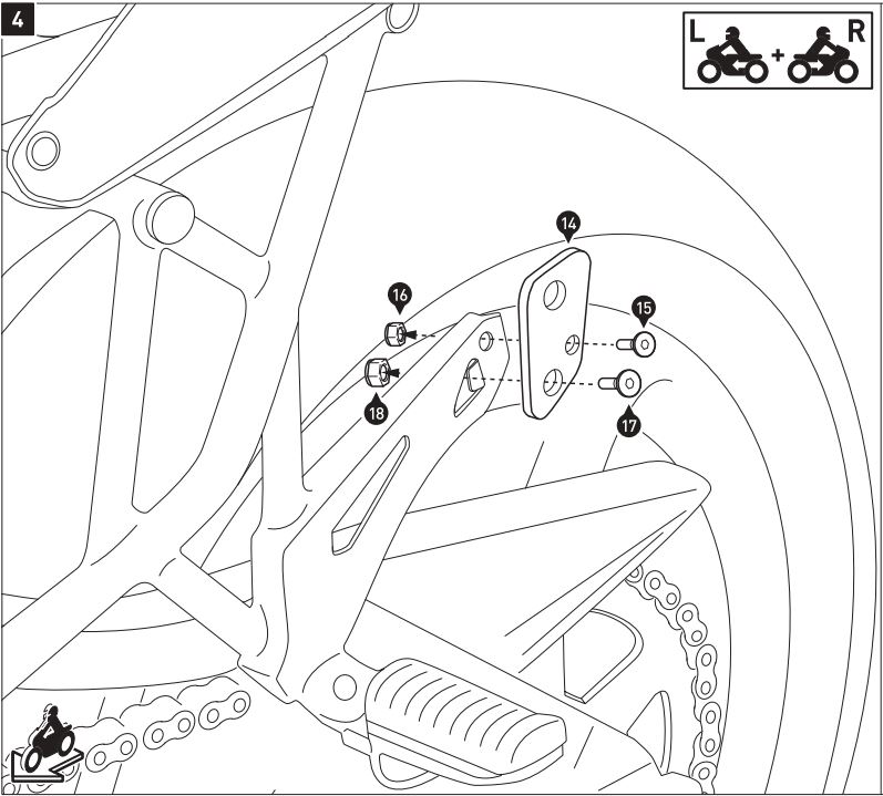 SW-MOTECH BC.SYS.08.518.20000B SysBag 30 Bag System Instruction Manual - Mounting