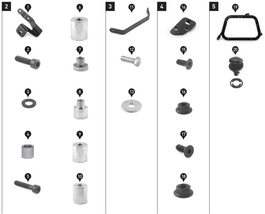 SW-MOTECH BC.SYS.08.518.20000B SysBag 30 Bag System Instruction Manual - Parts List