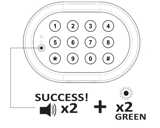Sanctuary SA-DIA1 Security Safe - If programming is is successful
