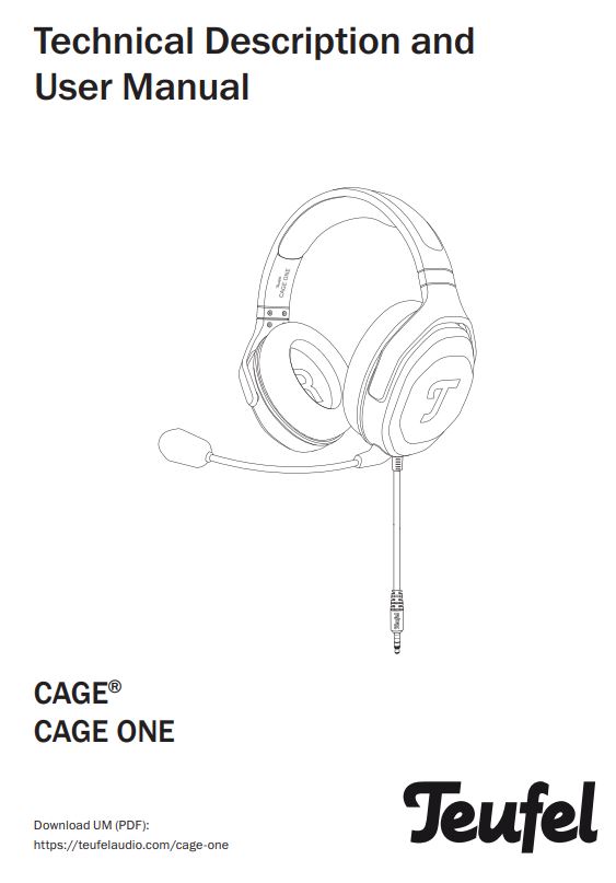 Teufel Cage, Cage One Headphones User Manual