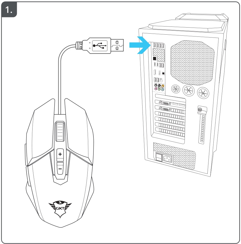 Trust GXT 950 IDON PC Laptop RGB Mouse - figure 1