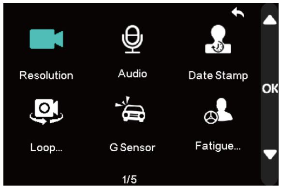 WOLFBOX D07 Mirror Dash Cam Instruction Manual - About the camera settings