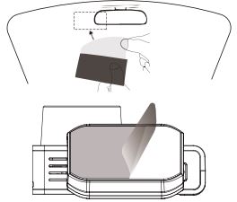 WOLFBOX D07 Mirror Dash Cam Instruction Manual - Make sure to clean your windshield