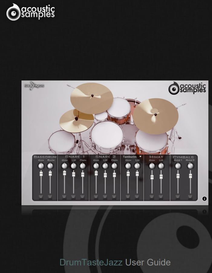 acoustic samples DrumTasteJazz Sonor Jazz Drum Kit User Guide