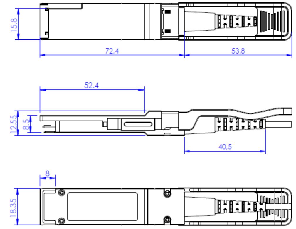 addon Q56-2Q56-200GB-AOC20MLZ-AO Active Optical Cable Instructions - Mechanical Specification