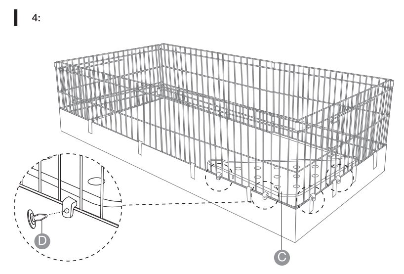 amazon basics B07KBC1QS, B07KB4NJY4 Canvas Bottom Pet Cage User Guide - Assembly 4