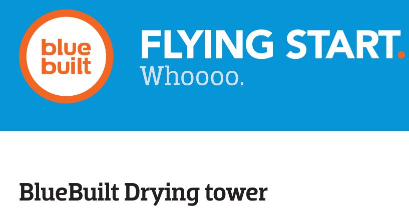 blue built Drying Tower 42m with Clothespins and Laundry Bag User Guide