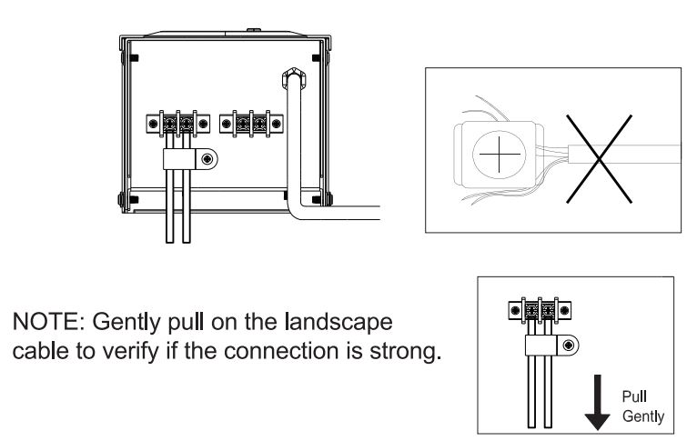 dewenwils HOSL03B WiFi Low Voltage Transformer Instruction Manual - Connecting the cable to the Transformer