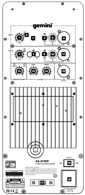 gemini AS21 Active 12 Inches Powered Speaker User Manual - Product Overview